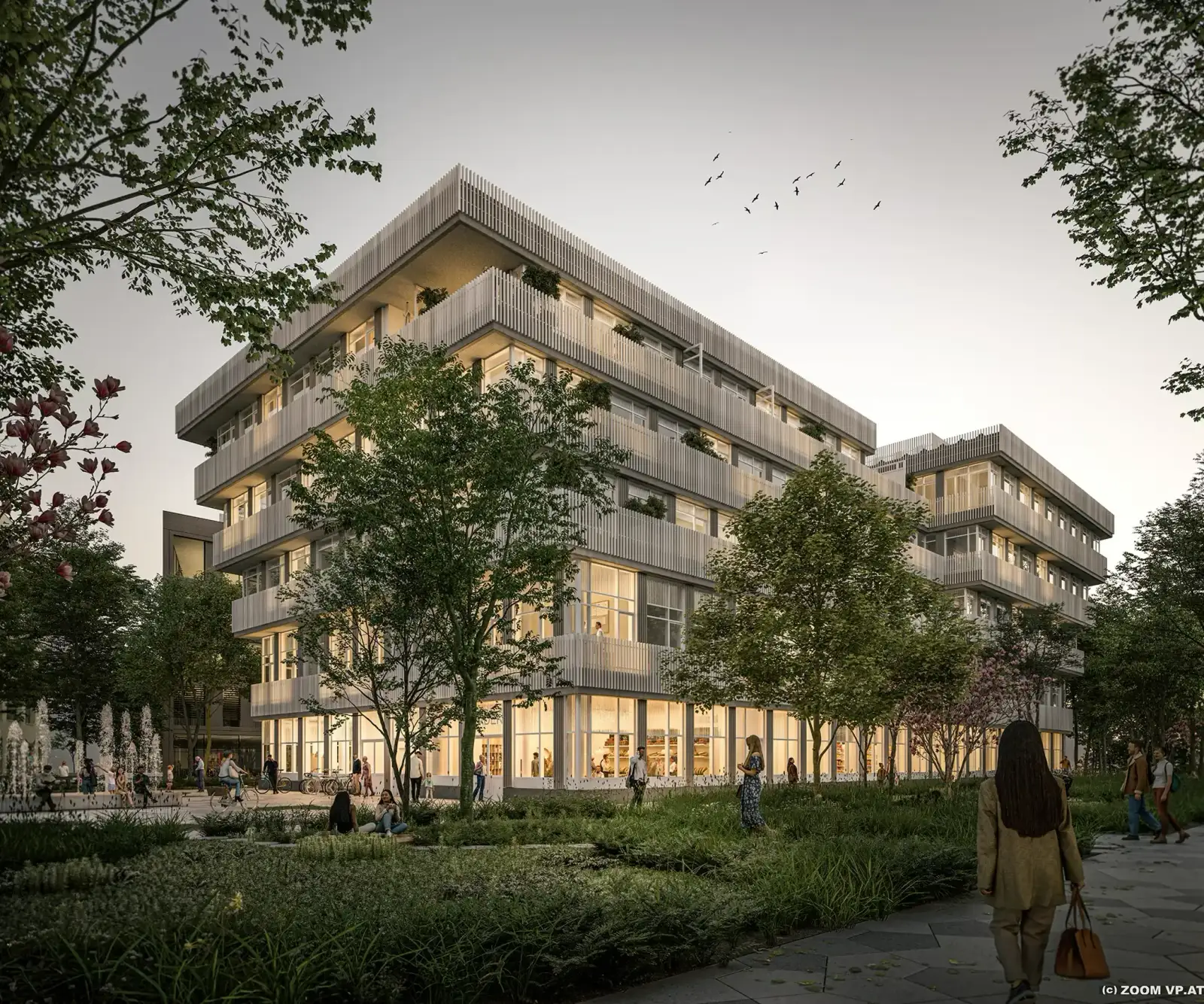moosaik, Gebäude MOS07 am Quartiersplatz
