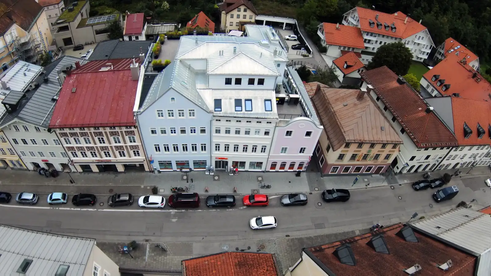 Wolfratshausen, Altstadt von oben